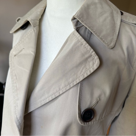 Banana Republic Trench Coat Womens Khaki Short - Picture 5 of 7